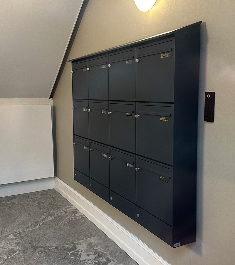 EP Digital postkasseanlæg ved Bülows Palæ