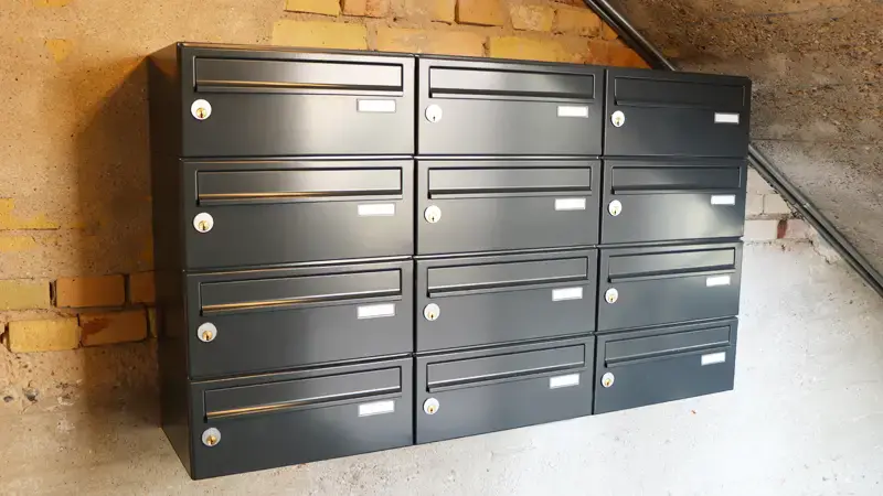 Postkasser til boligforeninger - Postkasseanlæg ved Havnegade 34C i Odense